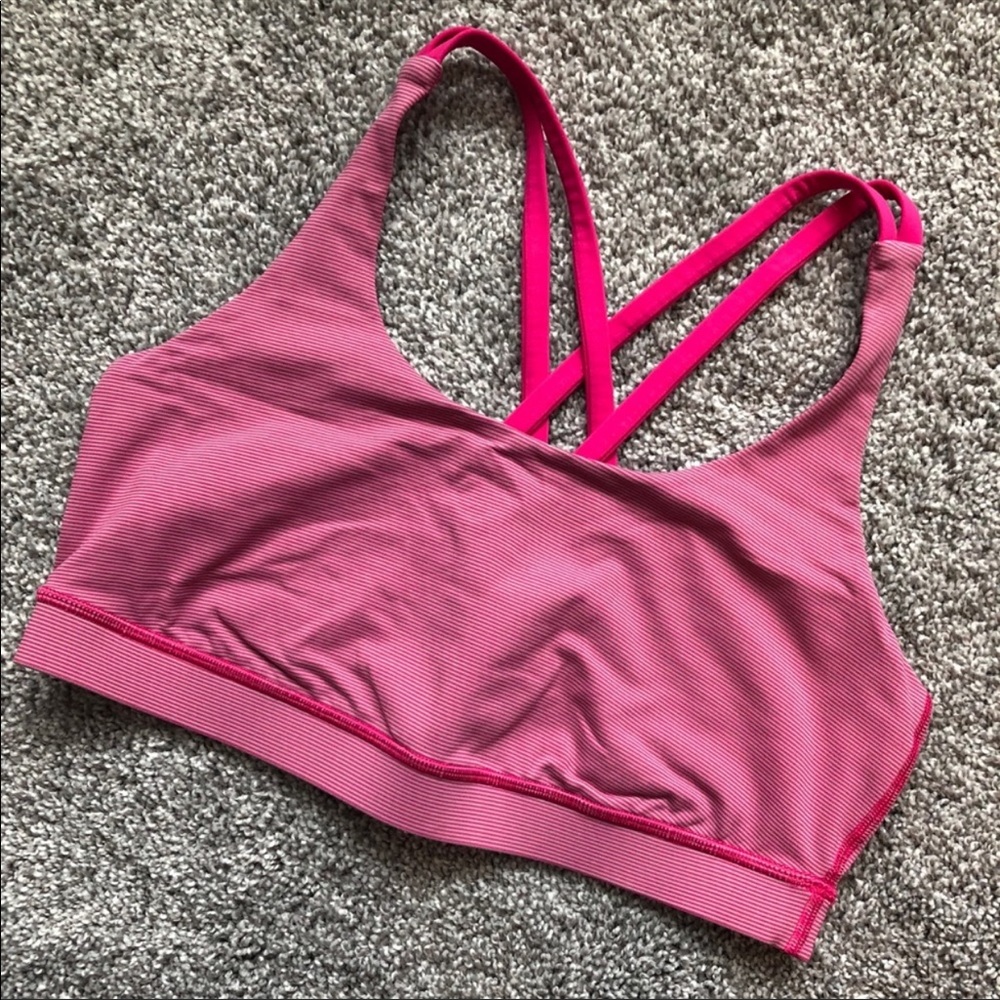 Lululemon pink energy bra size 10